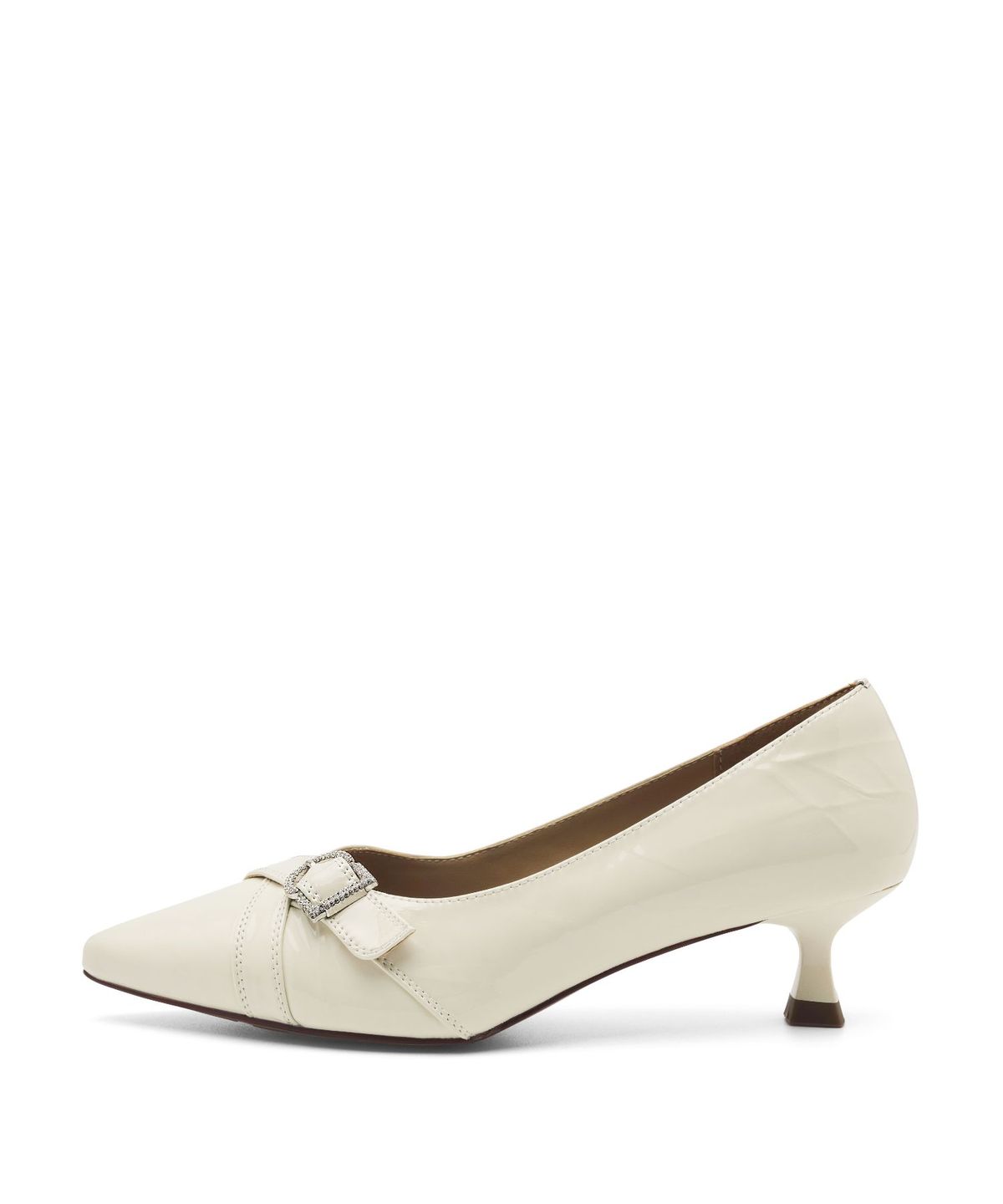 스퍼(SPUR) Rossan v-cut belted pumps 소가죽 포인티드토 에나멜 펌프스 힐 5.5cm -WA9014 (2color)