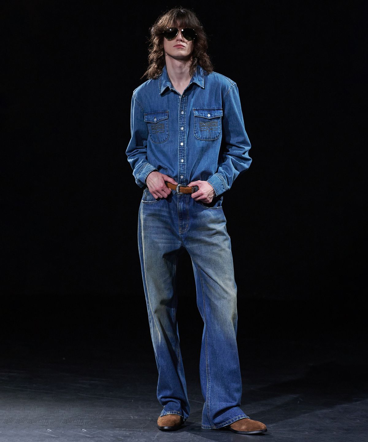 테이크이지(TAKEASY) [DMD] SHANE Straight Denim - Dusty Clay Blue