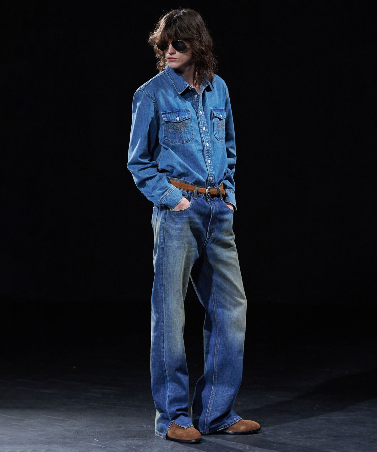 테이크이지(TAKEASY) [DMD] SHANE Straight Denim - Dusty Clay Blue