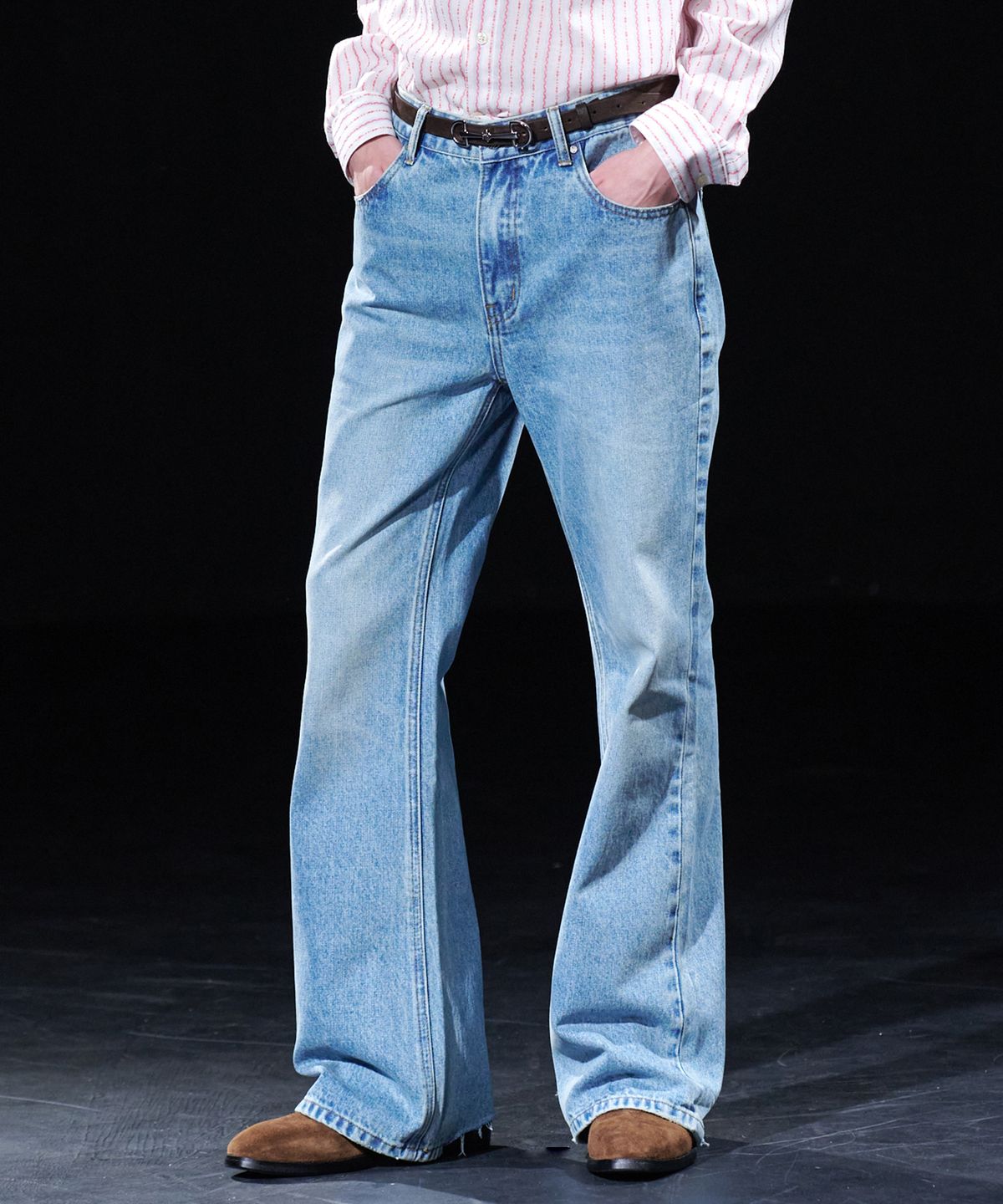 테이크이지(TAKEASY) [DMD] PORTA Flare Denim - Steel Blue