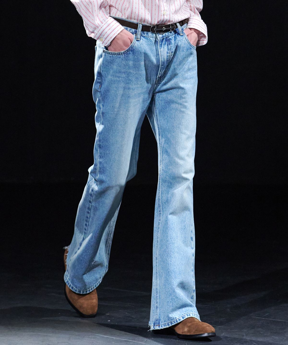 테이크이지(TAKEASY) [DMD] PORTA Flare Denim - Steel Blue