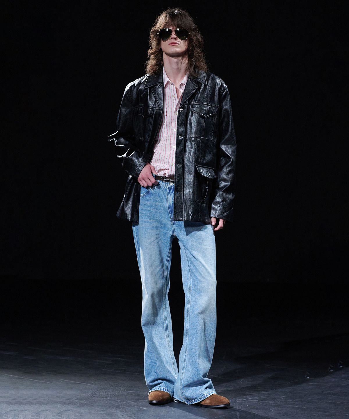 테이크이지(TAKEASY) [DMD] PORTA Flare Denim - Steel Blue