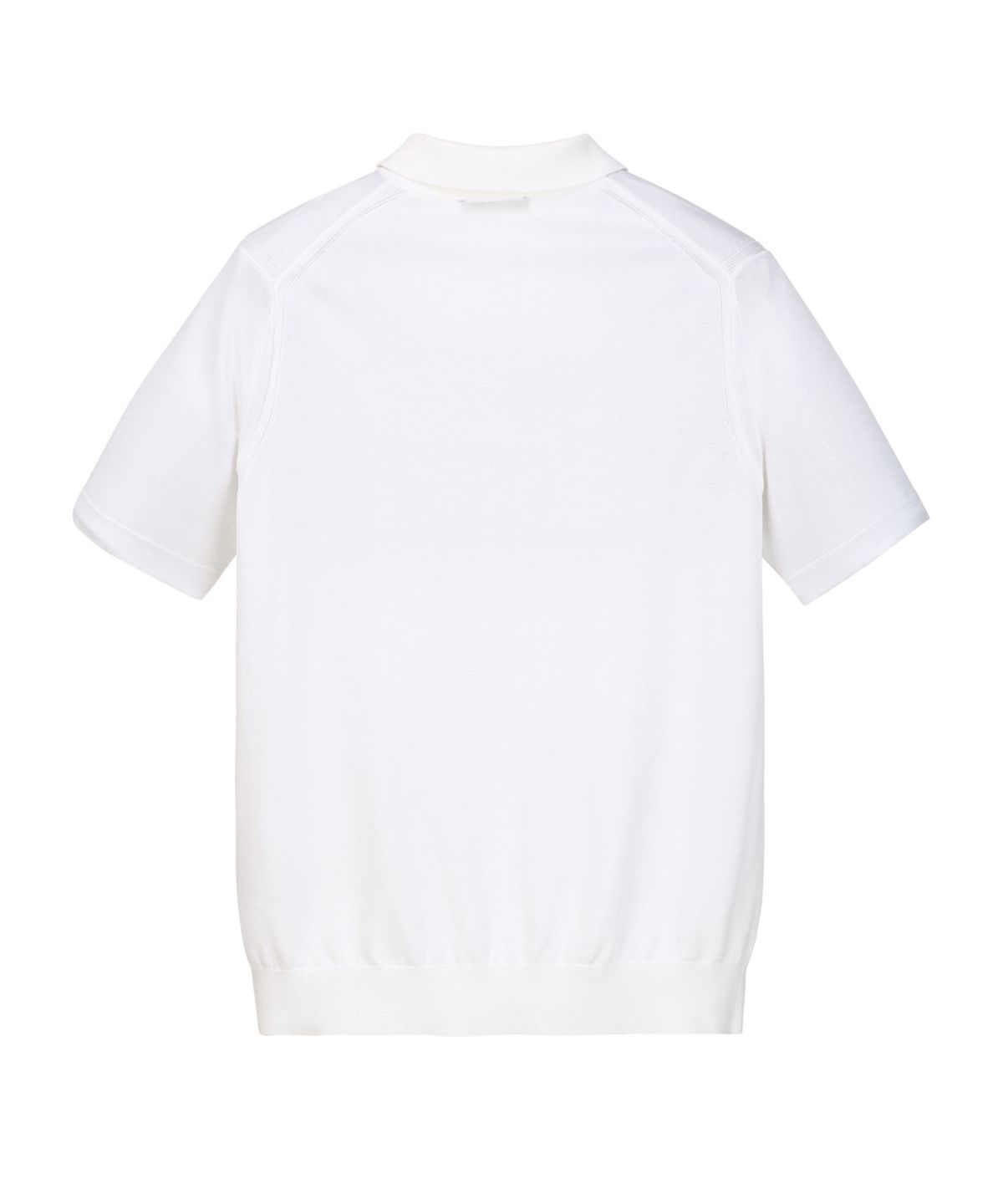 질스튜어트뉴욕 맨(JILLSTUART NEWYORK MEN) [ITALY YARN] 실크코튼 카라 반팔 니트 - 오프화이트 (JNSW6C001WT)