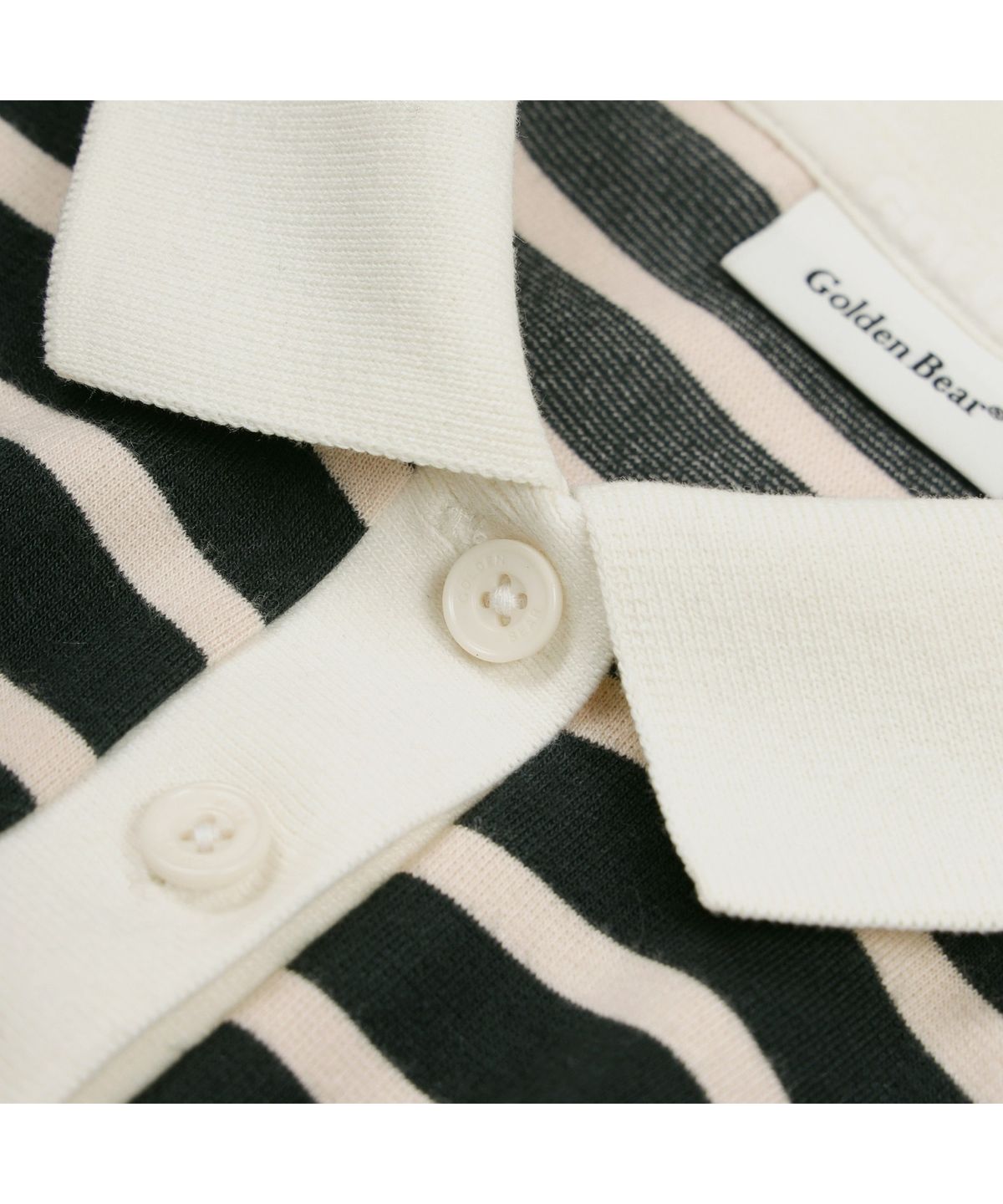 골든베어(GOLDEN BEAR) (여성) Striped Ponte Collar T-shirt G5TAW26007GRX
