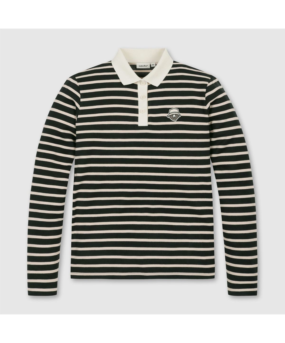 골든베어(GOLDEN BEAR) (여성) Striped Ponte Collar T-shirt G5TAW26007GRX