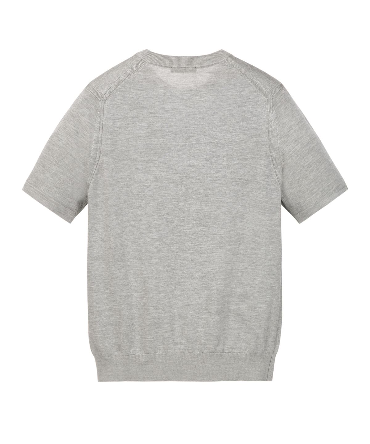 질스튜어트뉴욕 맨(JILLSTUART NEWYORK MEN) [ITALY YARN] 실크코튼 라운드 반팔 니트 - 그레이 (JNSW6C002G2)
