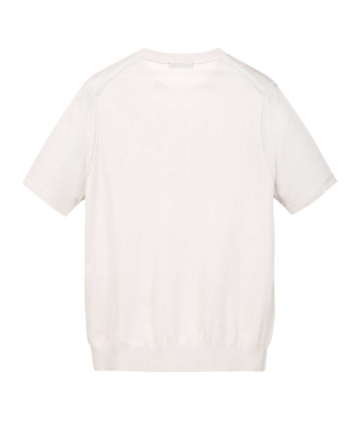 질스튜어트뉴욕 맨(JILLSTUART NEWYORK MEN) [ITALY YARN] 실크코튼 라운드 반팔 니트 - 라이트베이지 (JNSW6C002I1)