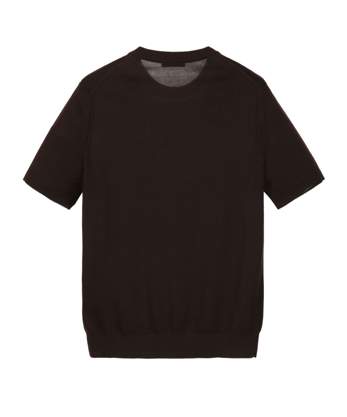 질스튜어트뉴욕 맨(JILLSTUART NEWYORK MEN) [ITALY YARN] 실크코튼 라운드 반팔 니트 - 다크브라운 (JNSW6C002W3)