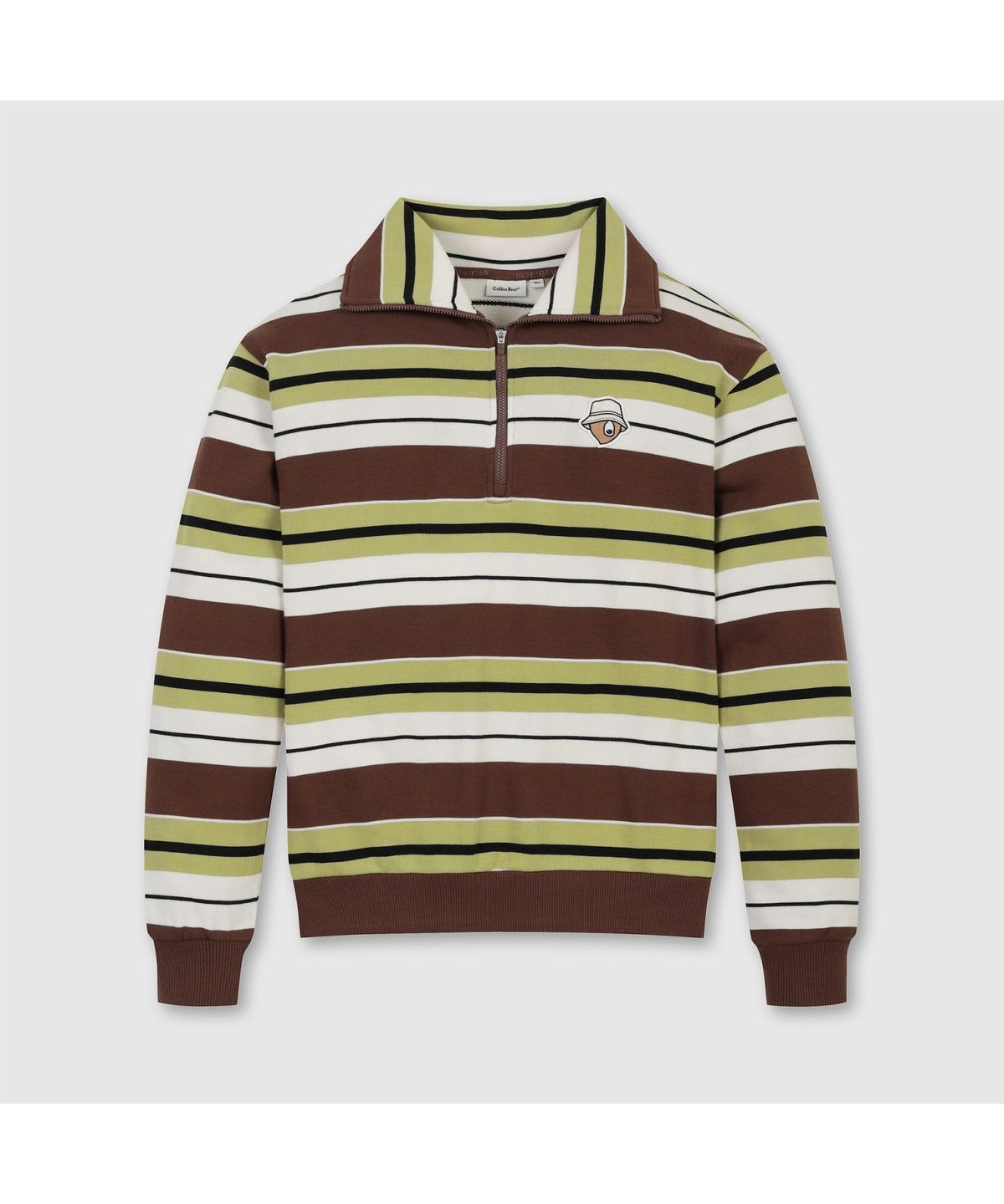 골든베어(GOLDEN BEAR) (여성) Stripe Half Zip-up T-shirt G5TAW26002BRX