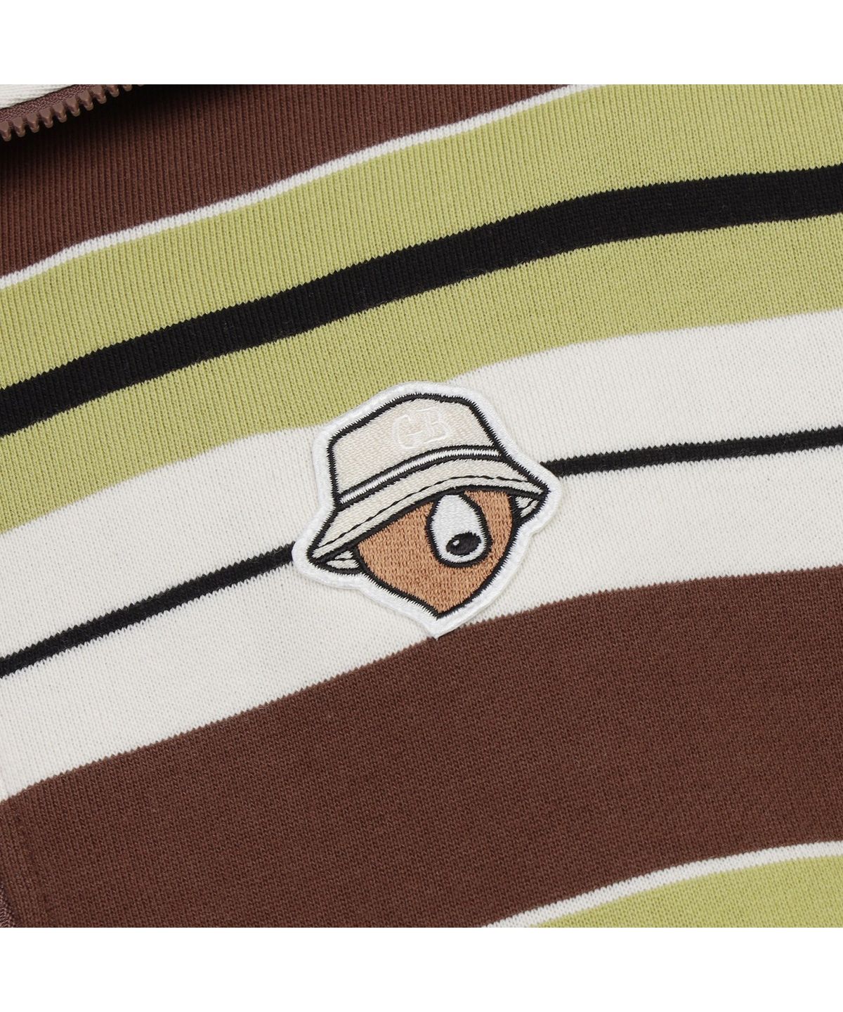 골든베어(GOLDEN BEAR) (여성) Stripe Half Zip-up T-shirt G5TAW26002BRX