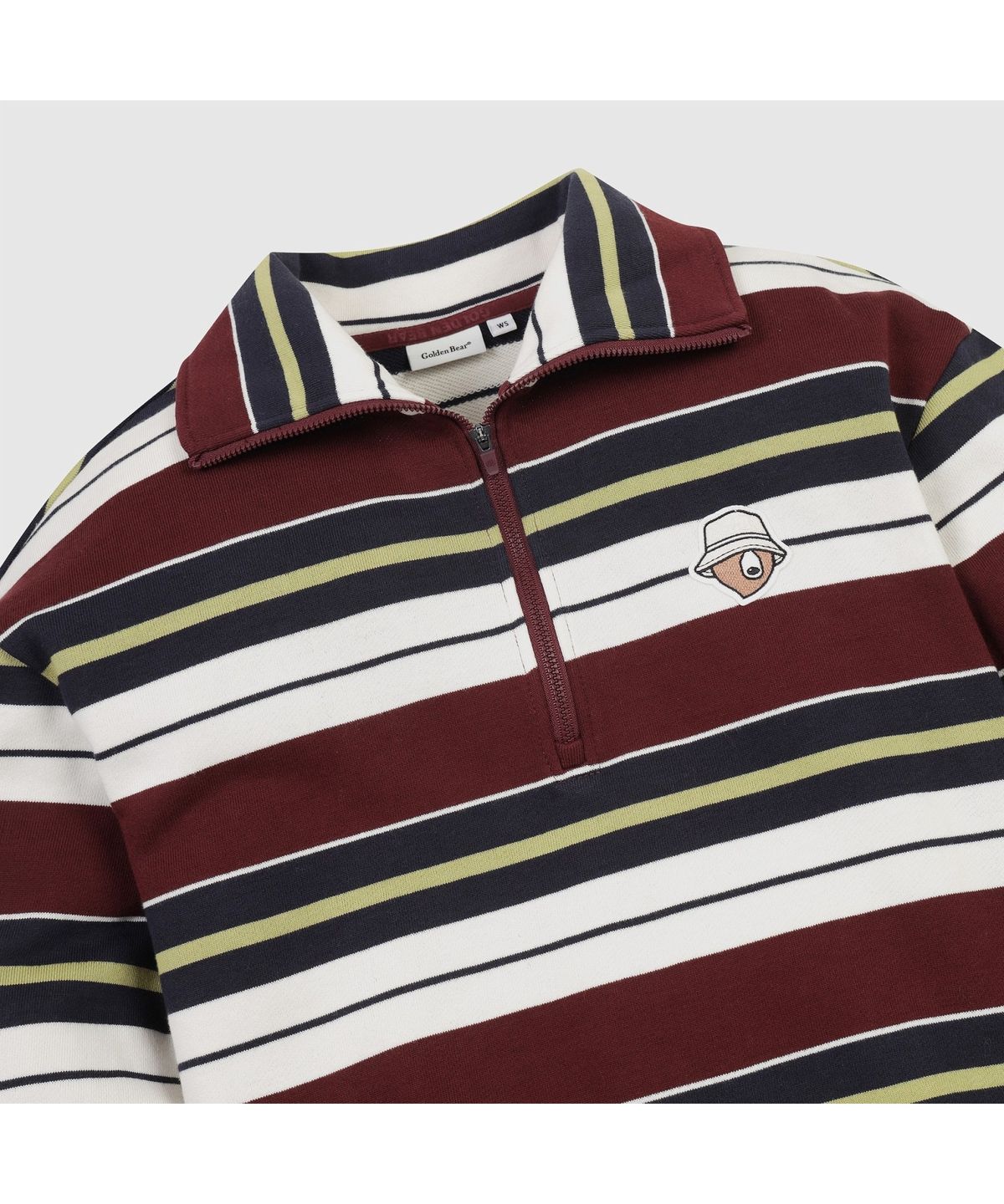 골든베어(GOLDEN BEAR) (여성) Stripe Half Zip-up T-shirt G5TAW26002WIX