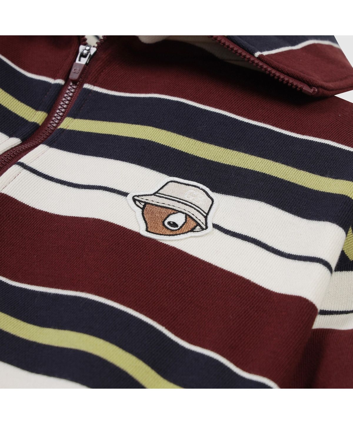 골든베어(GOLDEN BEAR) (여성) Stripe Half Zip-up T-shirt G5TAW26002WIX