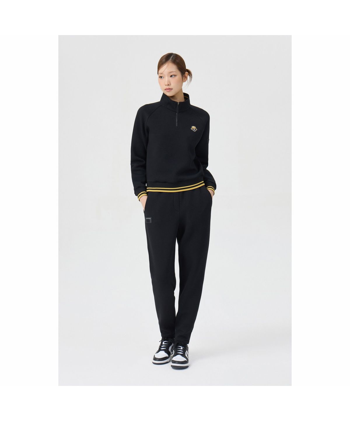 골든베어(GOLDEN BEAR) (여성) Double-Faced Rib Jogger Pants (SET UP) G5PAW26005BKX