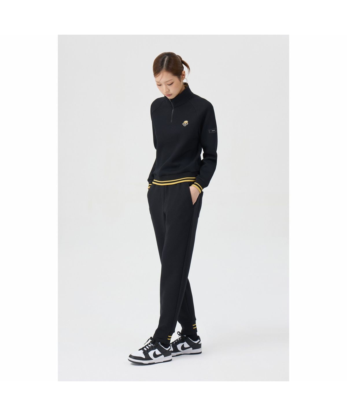 골든베어(GOLDEN BEAR) (여성) Double-Faced Rib Jogger Pants (SET UP) G5PAW26005BKX