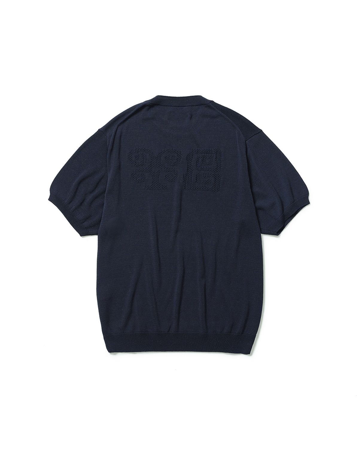 카락터(KARACTOR) Totem short sleeve knit / Navy