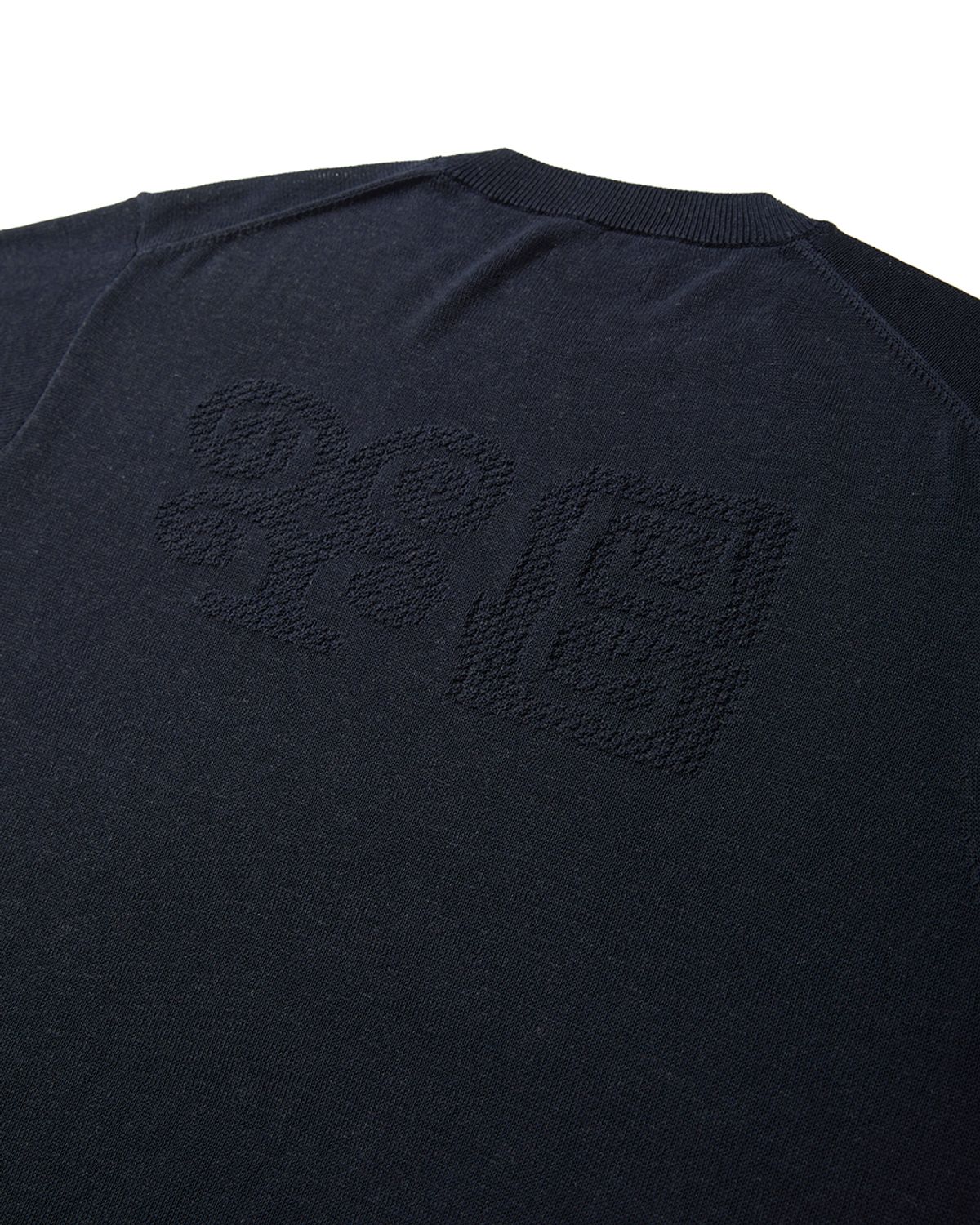 카락터(KARACTOR) Totem short sleeve knit / Navy