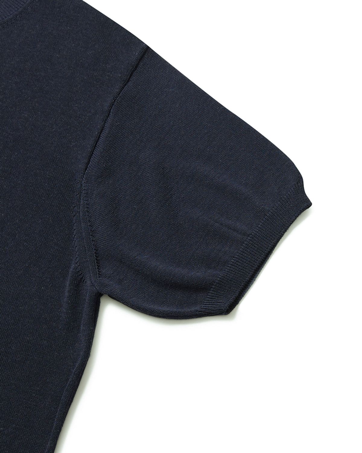 카락터(KARACTOR) Totem short sleeve knit / Navy