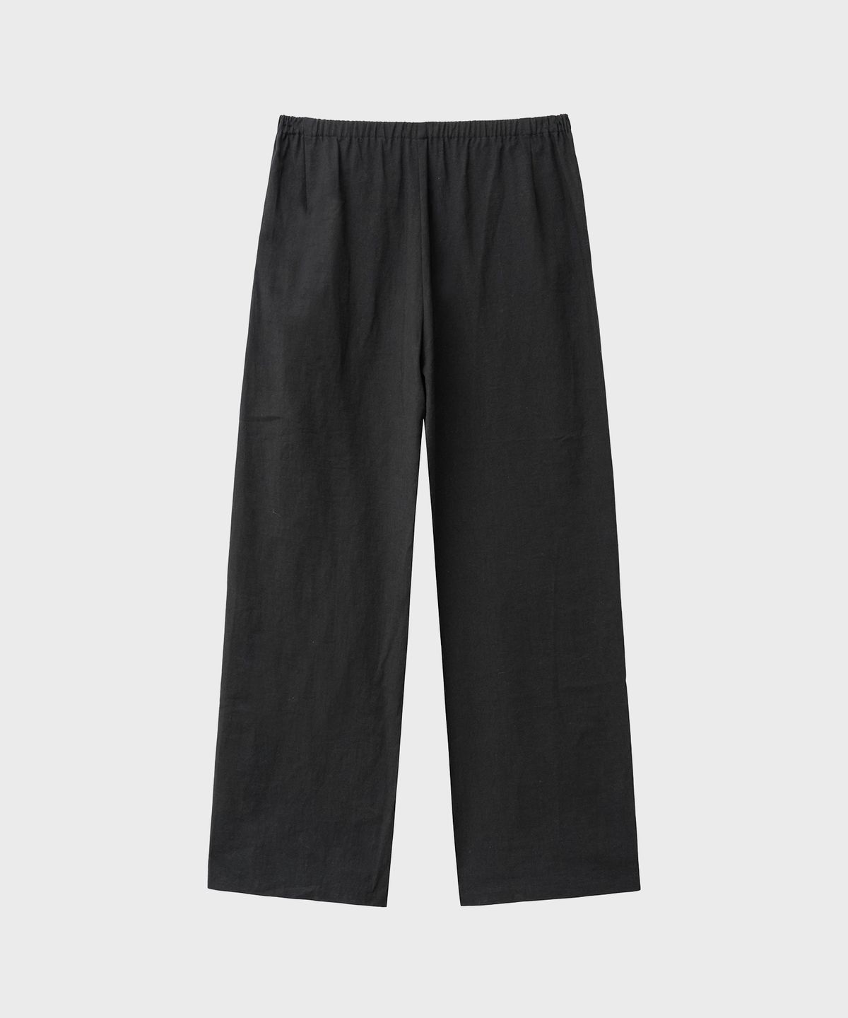 노이어 포 우먼(NOIRER FOR WOMAN) 린넨 스트링 하프 밴딩 팬츠 (블랙)