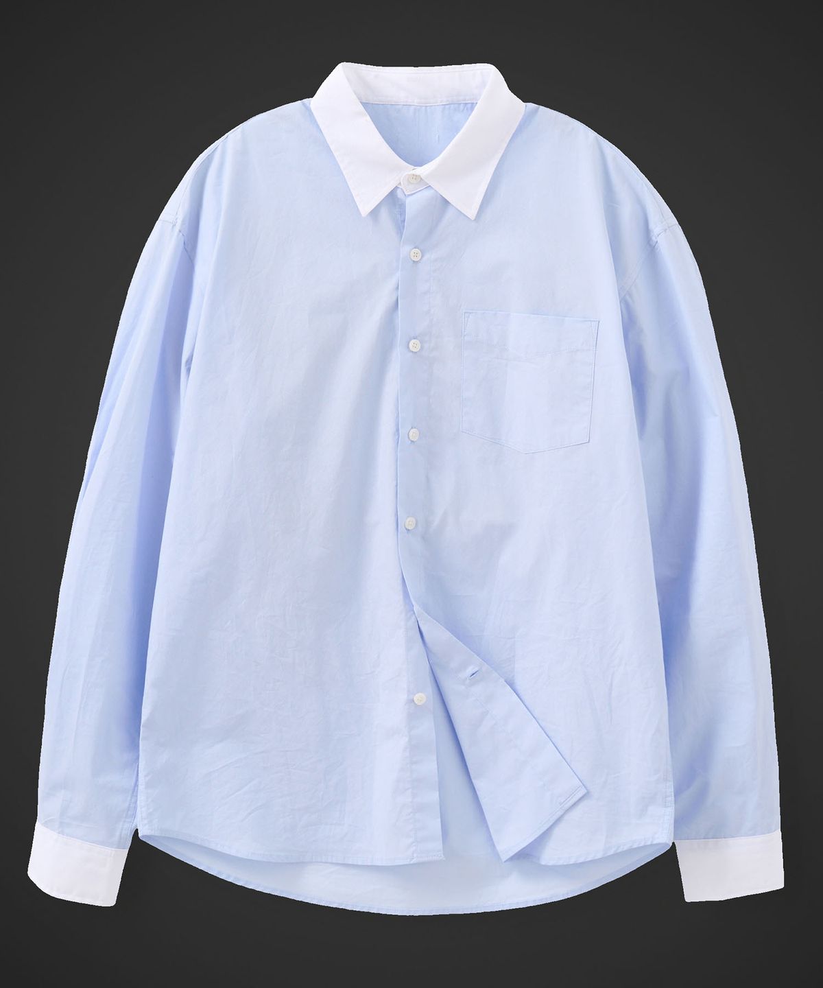 테이크이지(TAKEASY) [DMD] VEIL SL SHIRT - Sky Blue