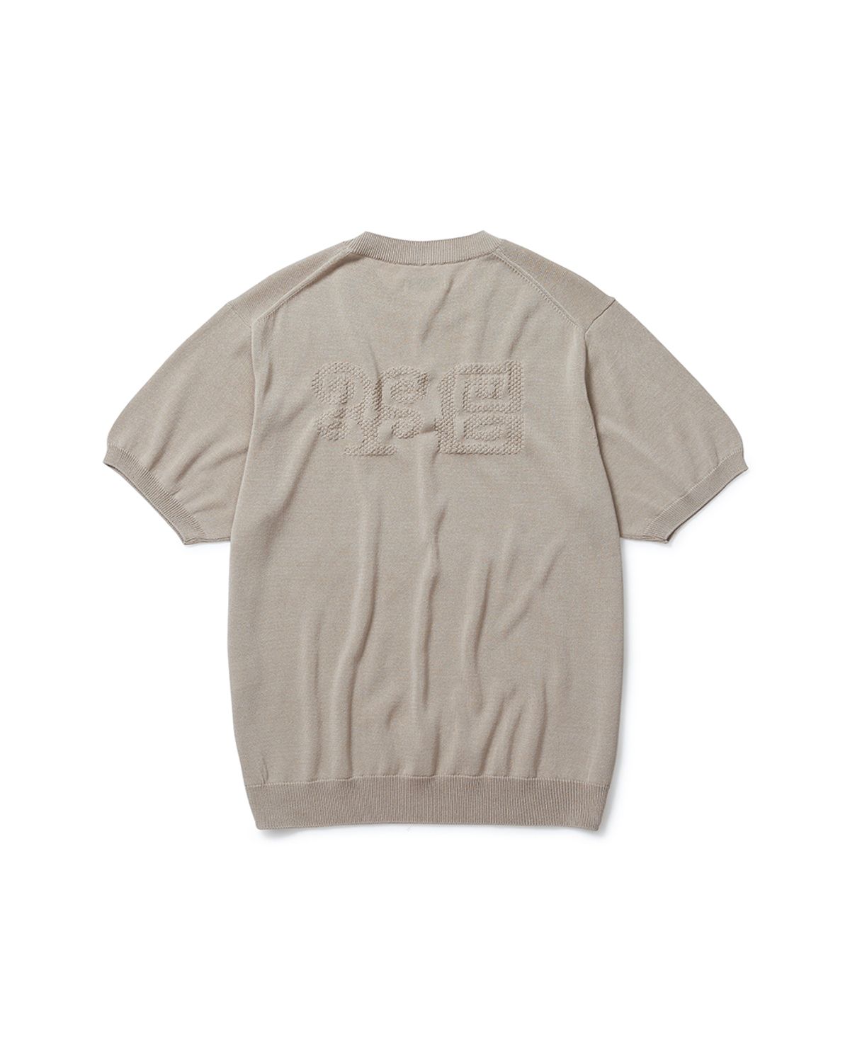 카락터(KARACTOR) Totem short sleeve knit / Ecru