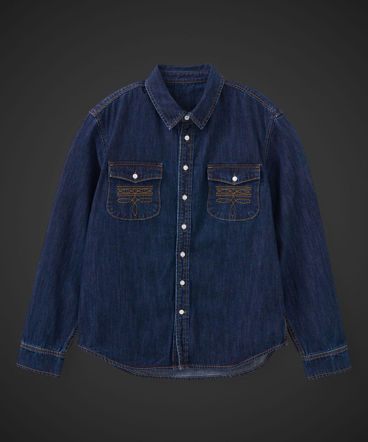 테이크이지(TAKEASY) [DMD] TRACE WT SHIRT - Dark Blue