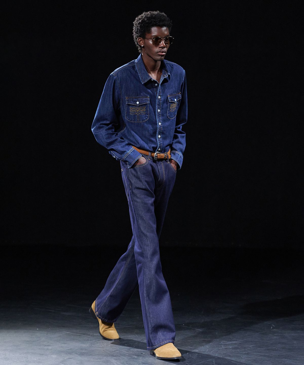 테이크이지(TAKEASY) [DMD] TRACE WT SHIRT - Dark Blue