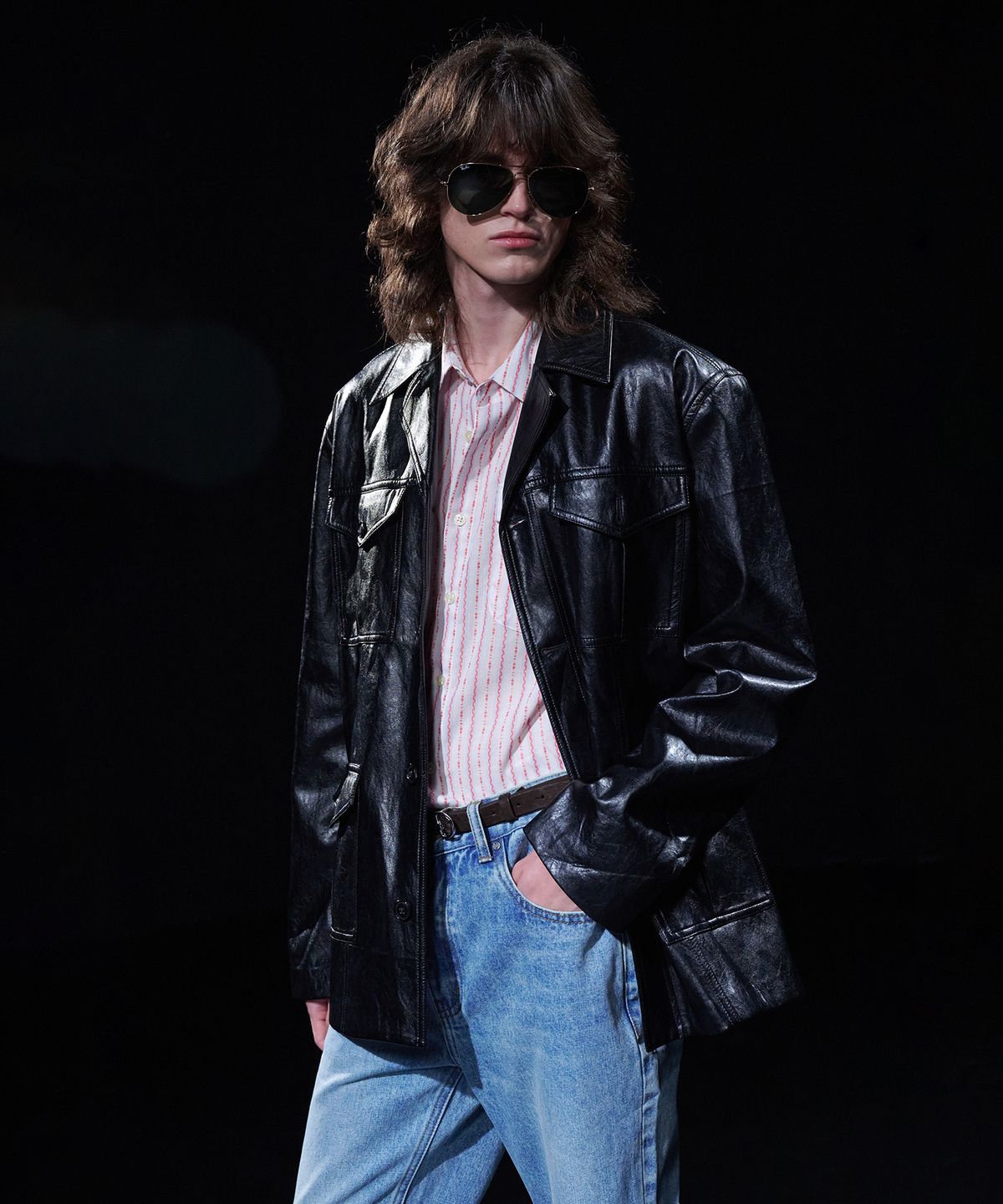 테이크이지(TAKEASY) [DMD] OUTPOST LEATHER BLAZER - Black