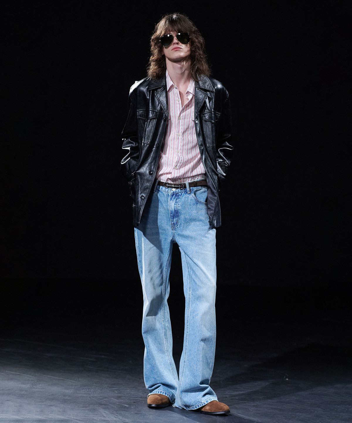 테이크이지(TAKEASY) [DMD] OUTPOST LEATHER BLAZER - Black