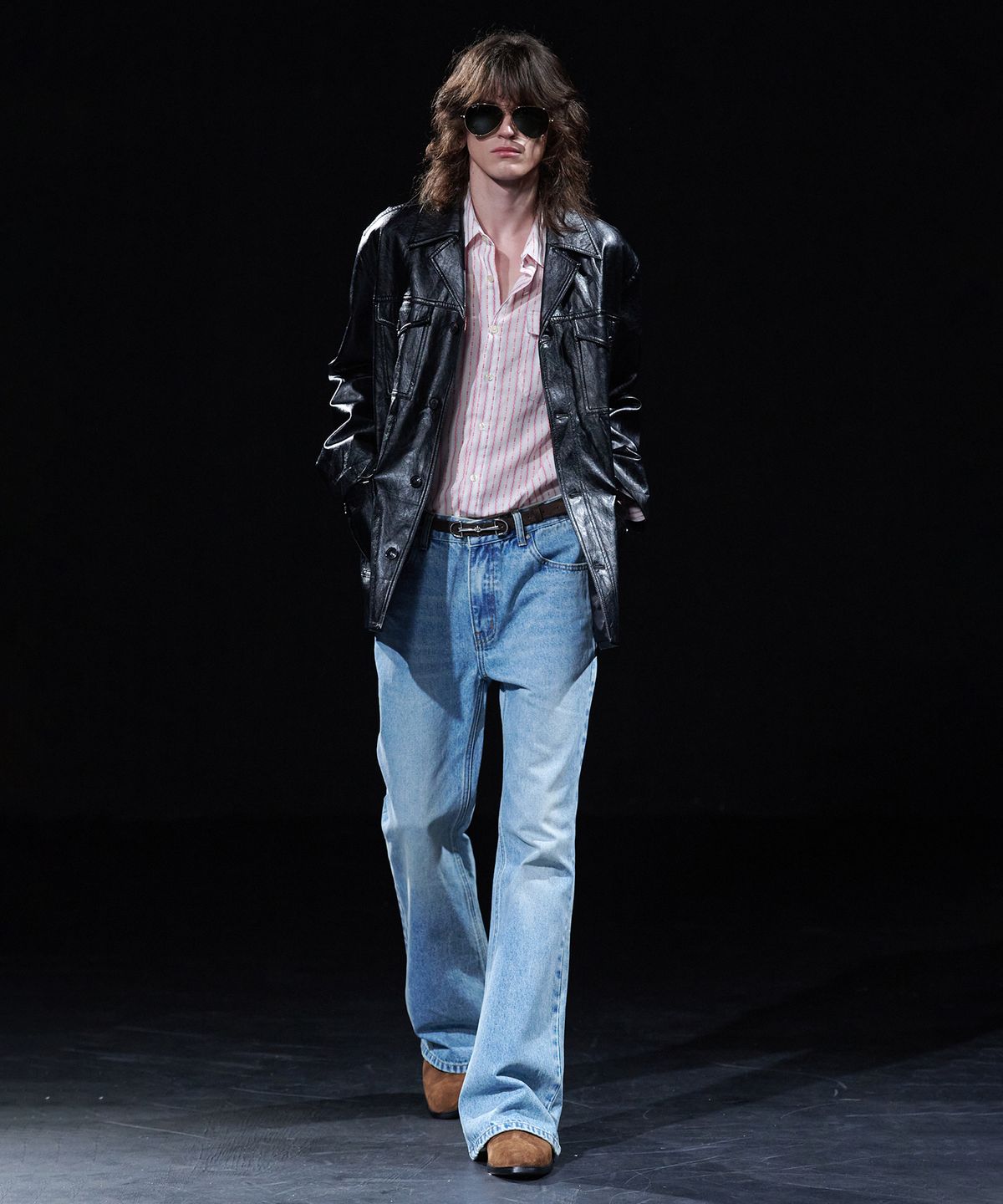 테이크이지(TAKEASY) [DMD] OUTPOST LEATHER BLAZER - Black