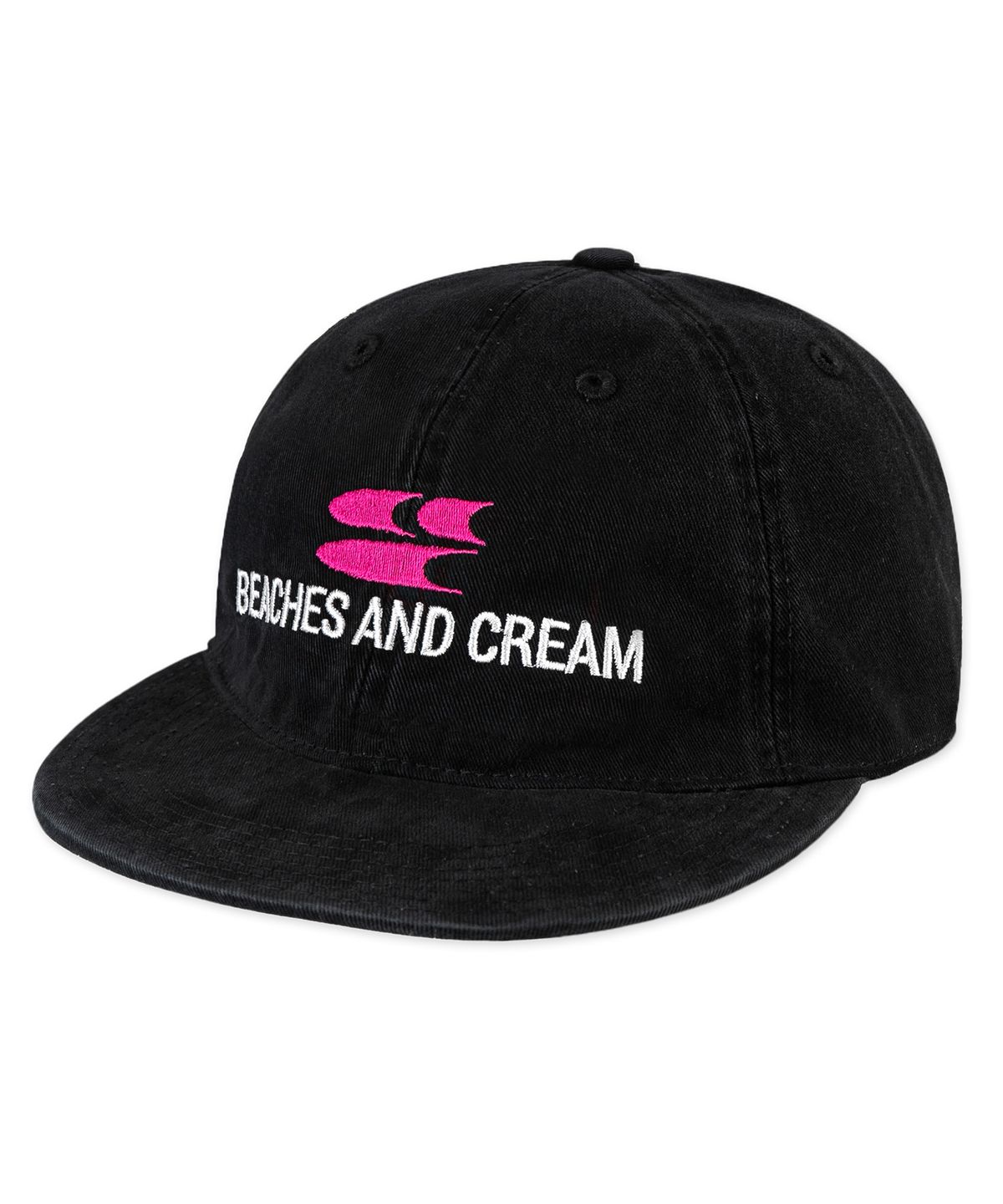 비치스앤크림(BEACHESANDCREAM) Wave Plat-Ball cap-black