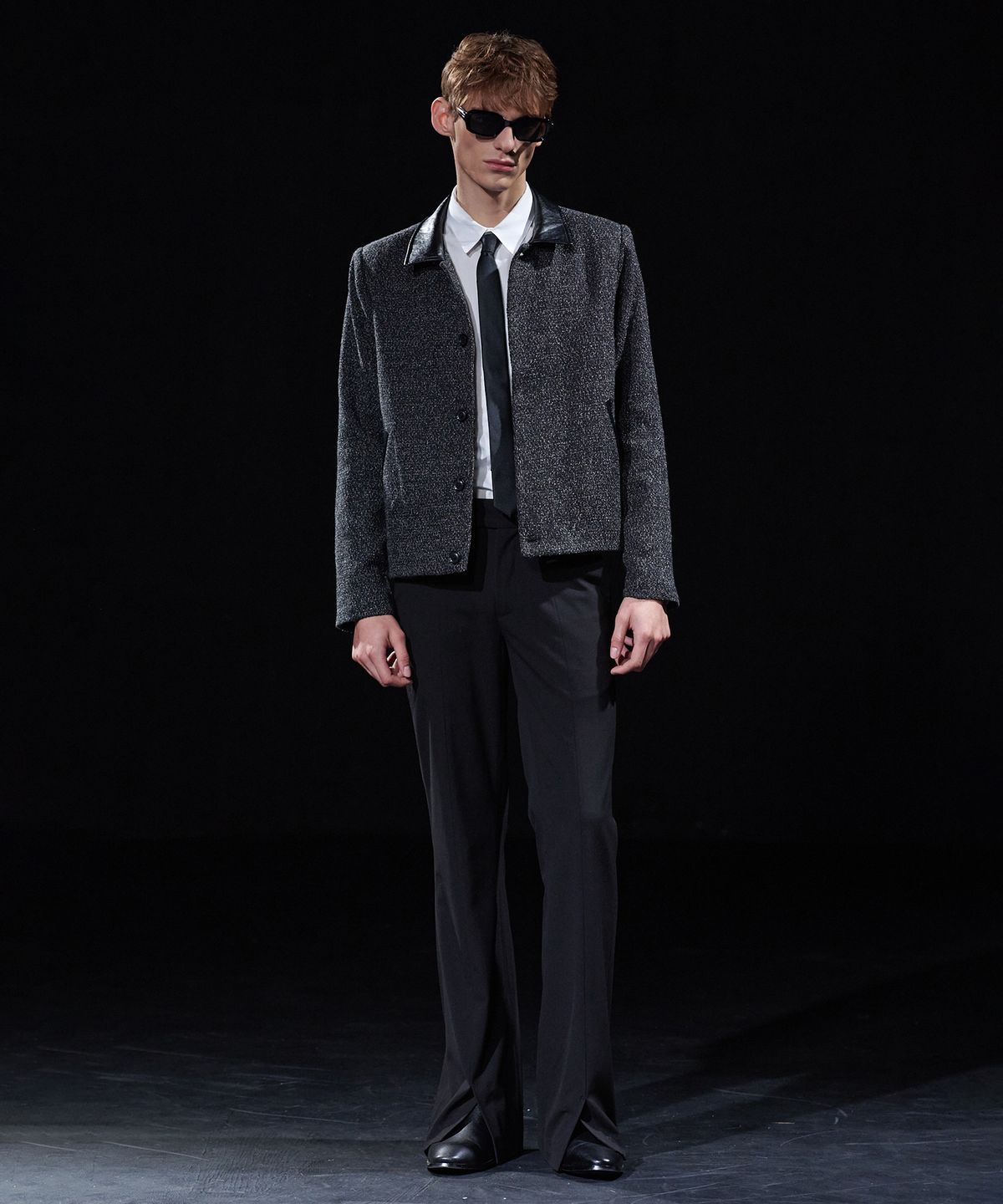테이크이지(TAKEASY) [DMD] ALTERED TWEED JACKET - Black