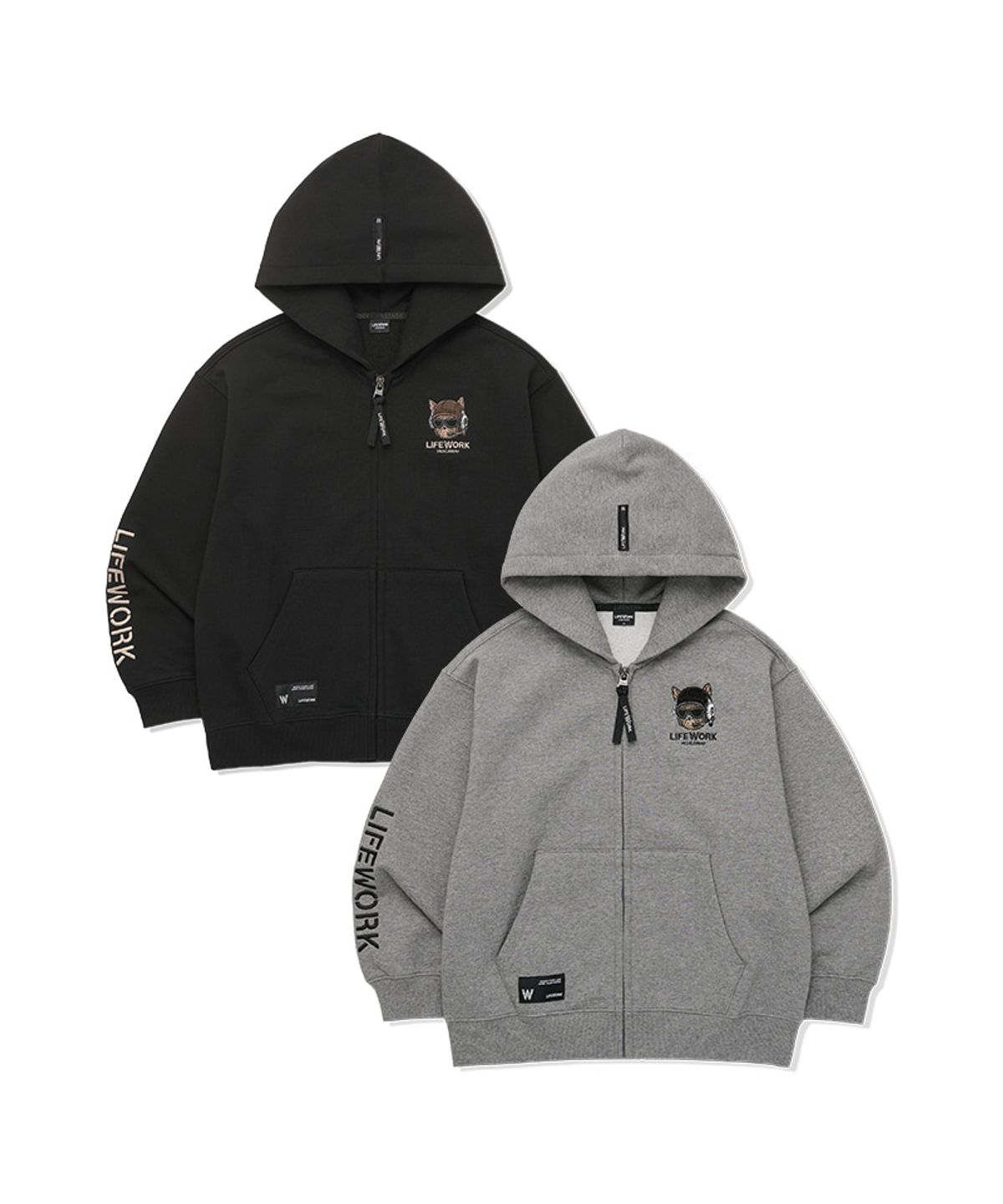라이프워크 키즈(LIFEWORK KIDS) 키즈) 윙 헤드셋 힙독 후드 집업