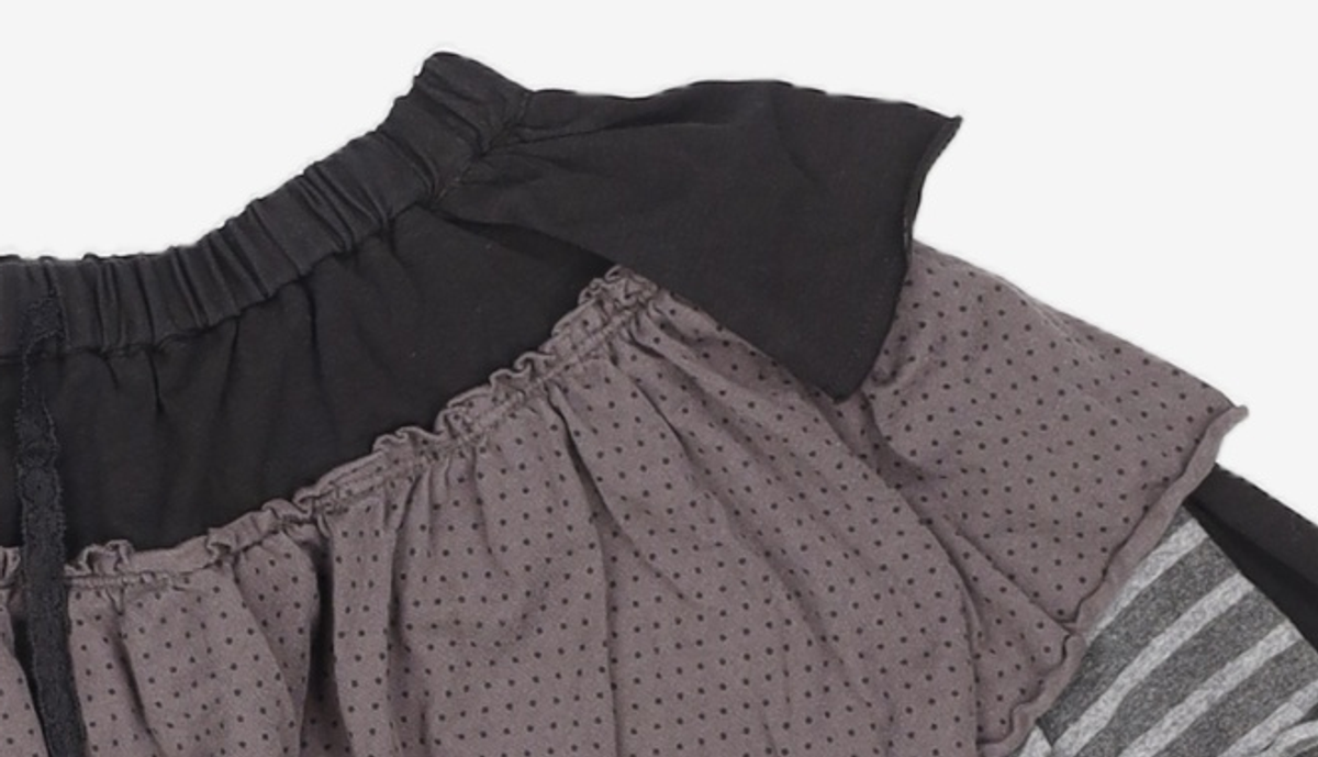 뚜오미오(TUOMIO) BANDED LAYERED SKIRT [BLACK] FREE
