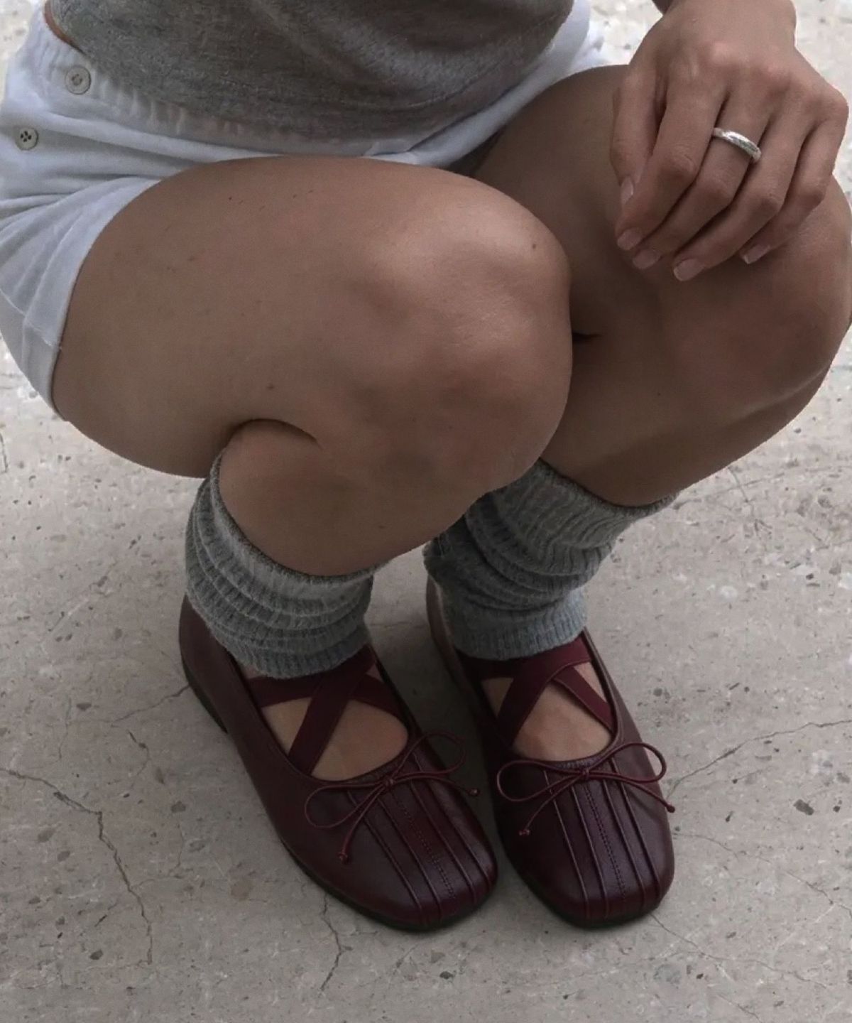 스퍼(SPUR) X-Strap pleats ballet flats 리본 X스트랩 플랫슈즈 2cm - WA9005 (4color)