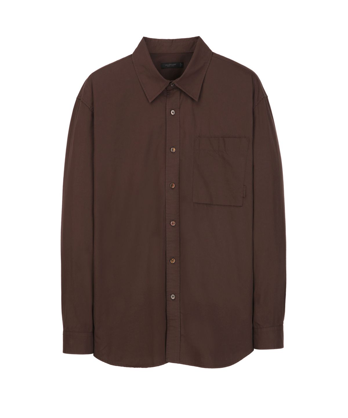 질스튜어트뉴욕 맨(JILLSTUART NEWYORK MEN) 오버핏 워싱 솔리드 코튼 셔츠 - 다크브라운 (JNSH6C002W3)
