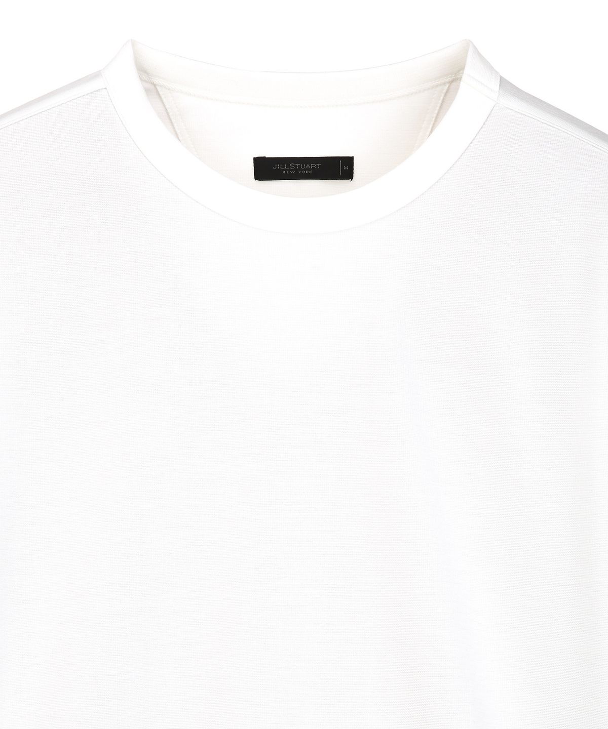질스튜어트뉴욕 맨(JILLSTUART NEWYORK MEN) 리브드 베이직 라운드 티셔츠 - 오프화이트 (JNTS6C001WT)