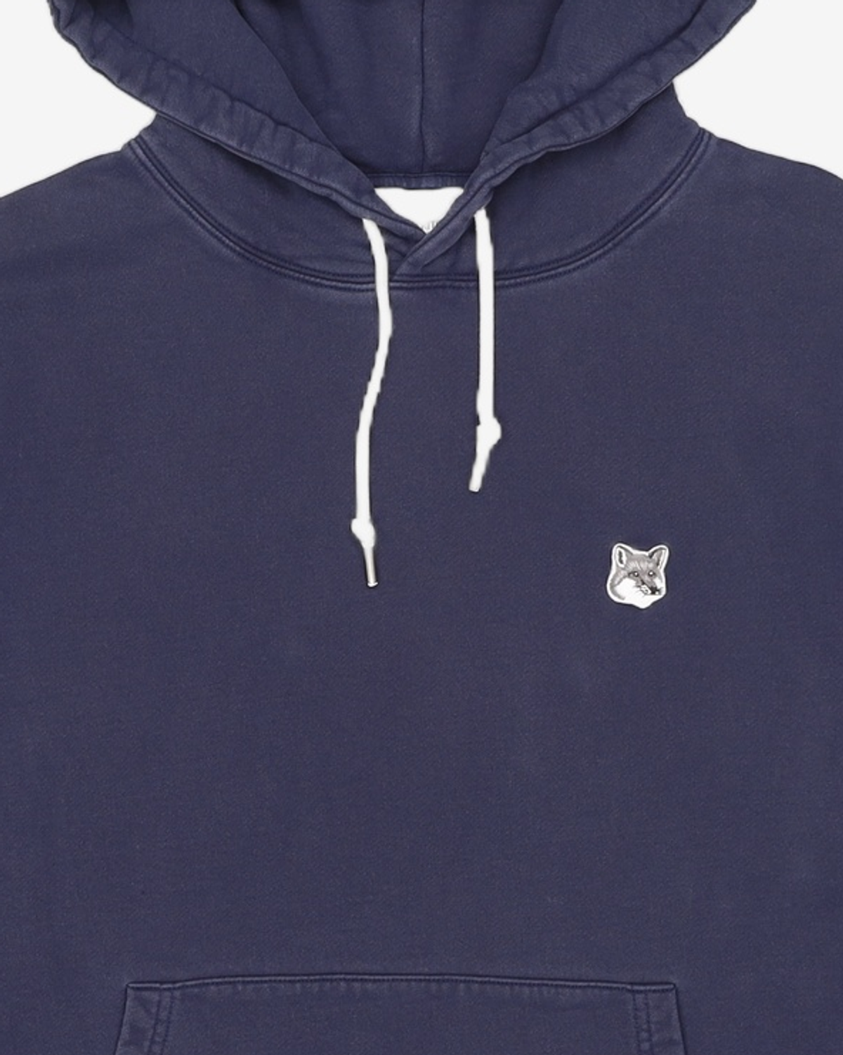 메종 키츠네(MAISON KITSUNE) 그레이 폭스헤드 후드 티셔츠 GU00335KM0002 P480 NAVY L