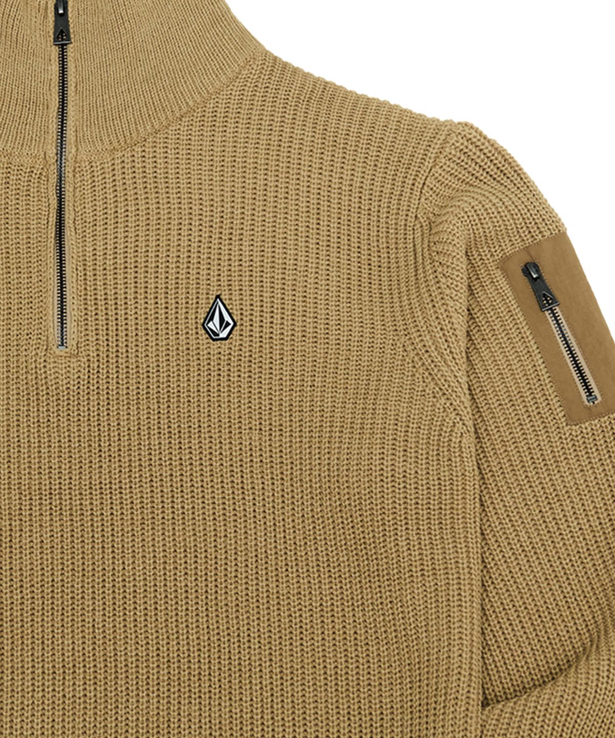 볼컴(VOLCOM) 브릭 라운지 니트 하프 집업(베이지)