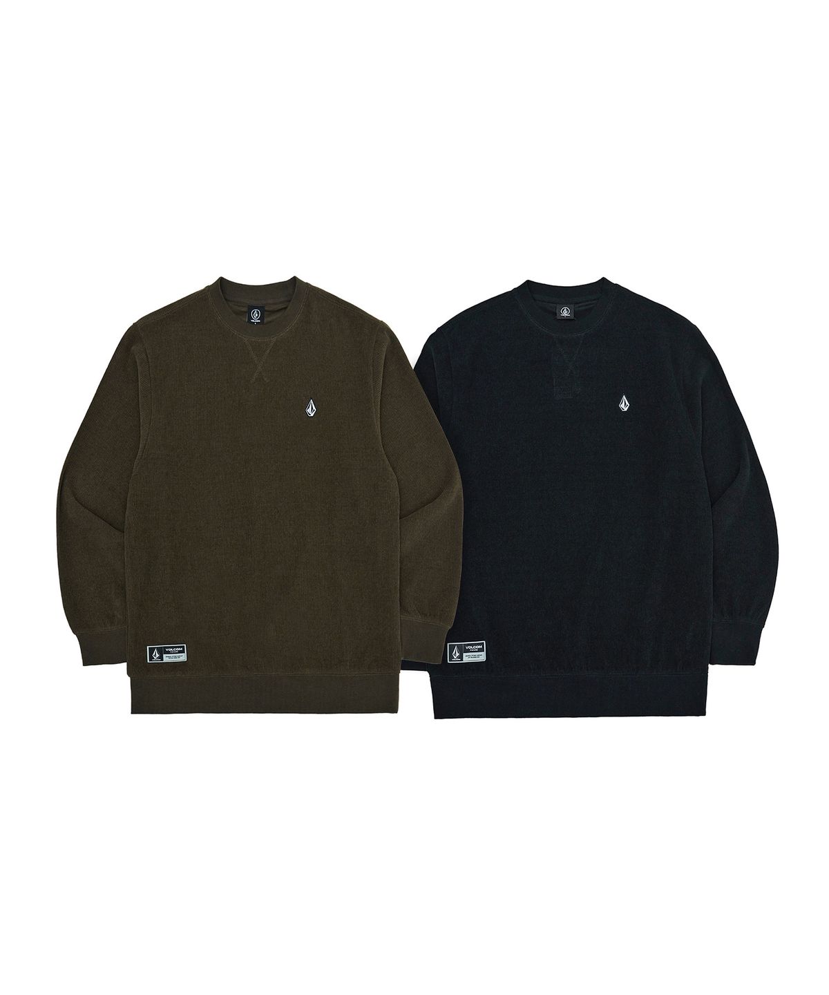볼컴(VOLCOM) 그리드 와플 맨투맨(브라운)