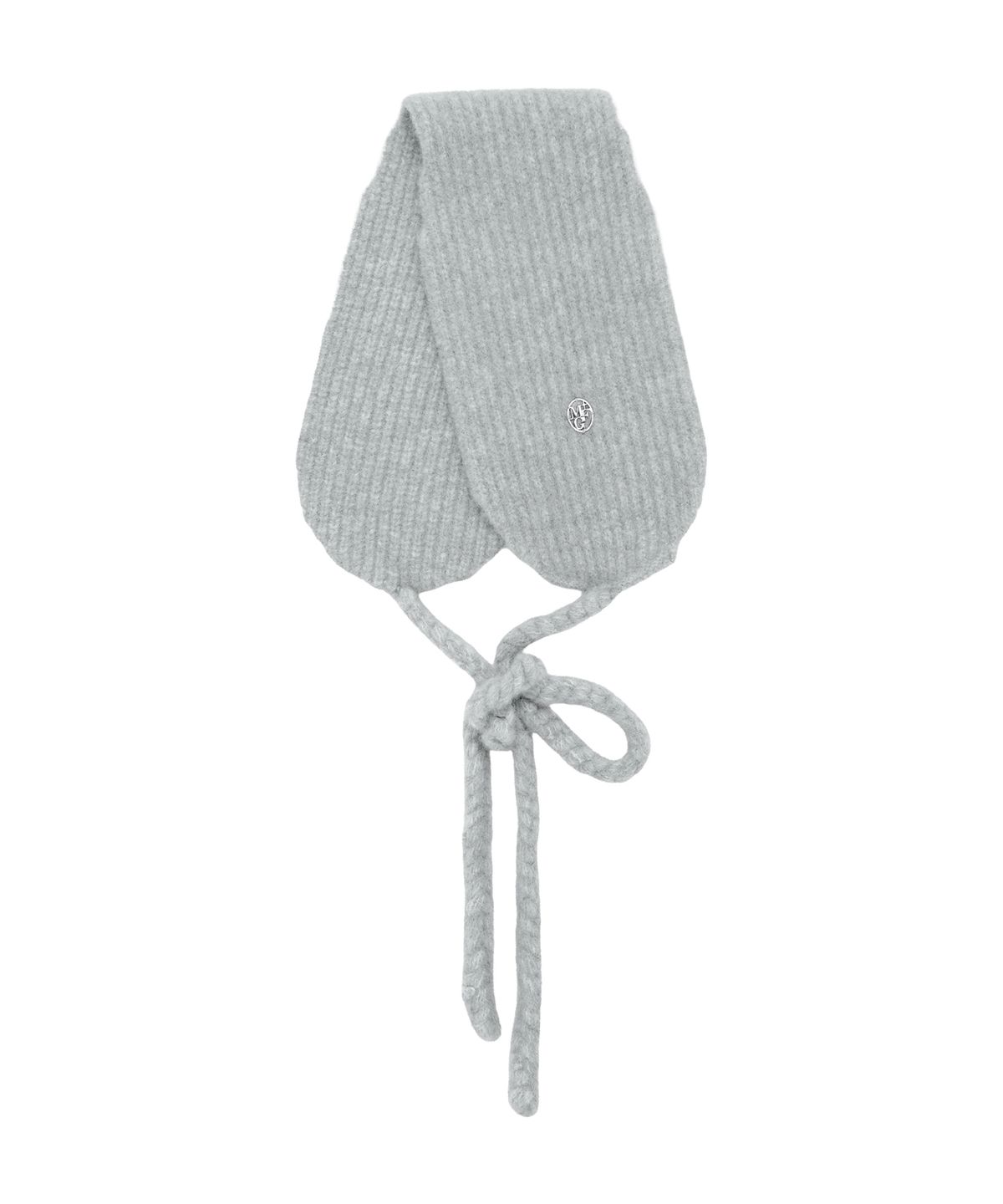마리떼 프랑소와 저버(MARITHÉ + FRANҪOIS GIRBAUD) CIRCLE LOGO KNIT EAR FLAP gray
