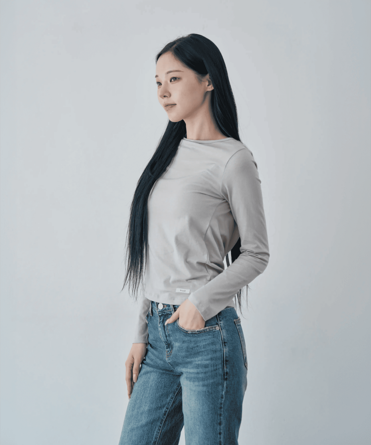 와르 포 우먼(WAARFORWOMAN) W1159 올브러쉬 부츠컷_미디엄블루