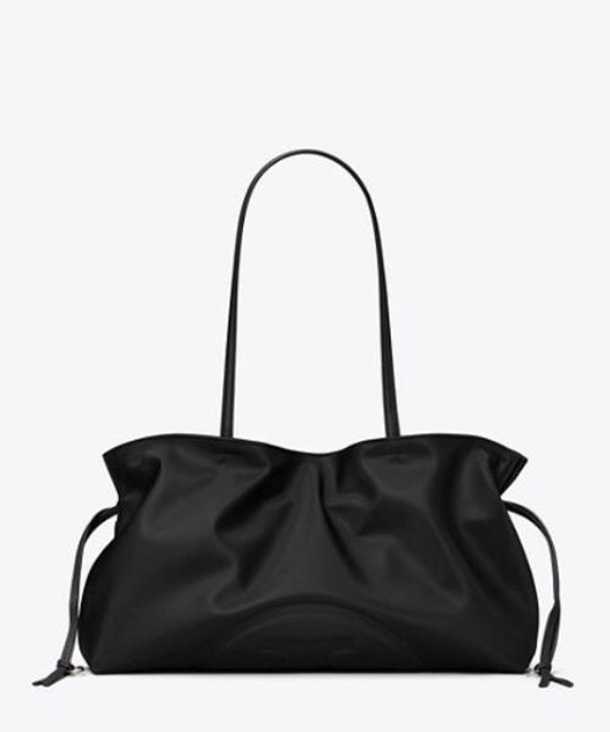 토리버치(TORYBURCH) 엘라 나일론 드로스트링 미디엄 토트 - 블랙