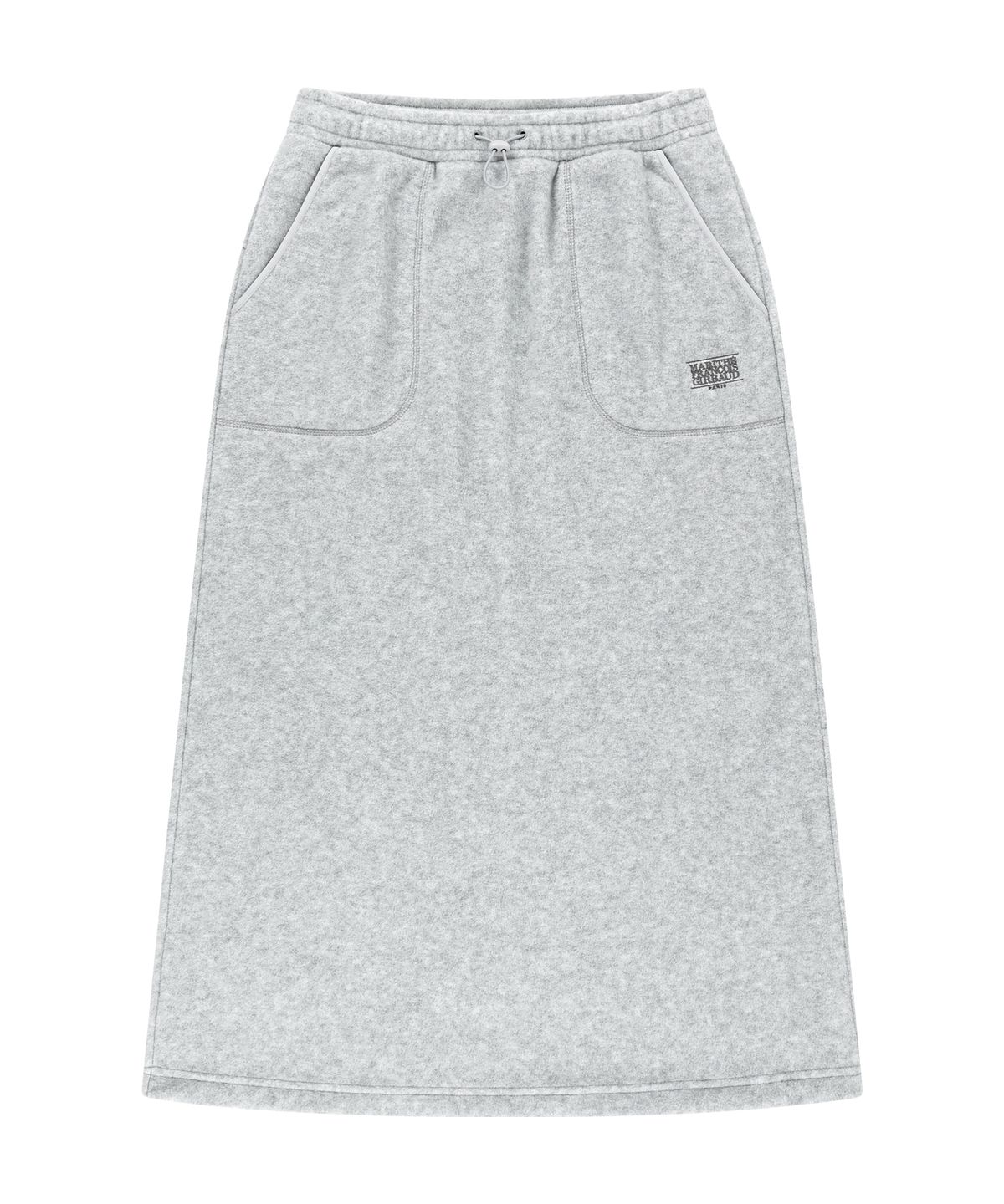 마리떼 프랑소와 저버(MARITHÉ + FRANҪOIS GIRBAUD) W CLASSIC LOGO LONG FLEECE SKIRT heather gray