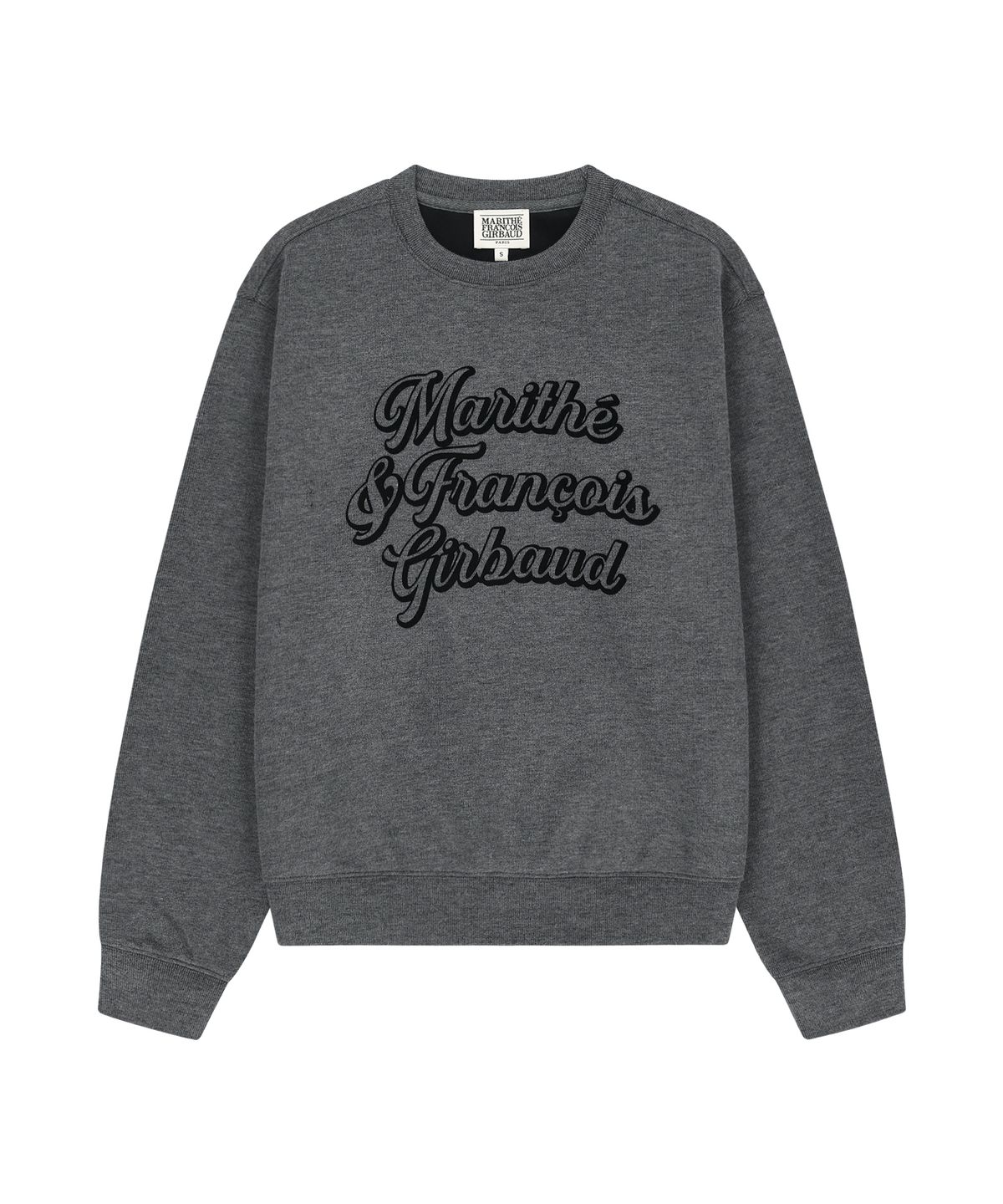 마리떼 프랑소와 저버(MARITHÉ + FRANҪOIS GIRBAUD) DRAWING LOGO SAKARIBA SWEATSHIRT heatehr charcoal