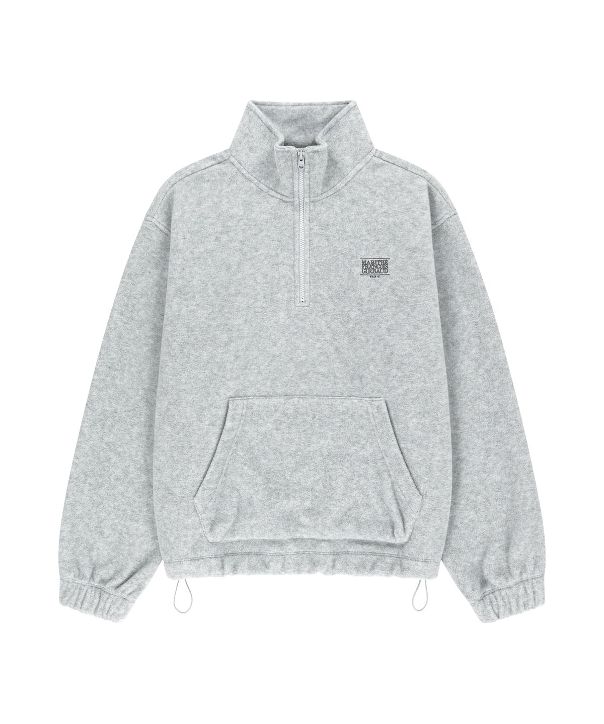 마리떼 프랑소와 저버(MARITHÉ + FRANҪOIS GIRBAUD) SMALL CLASSIC LOGO FLEECE ANORAK heather gray