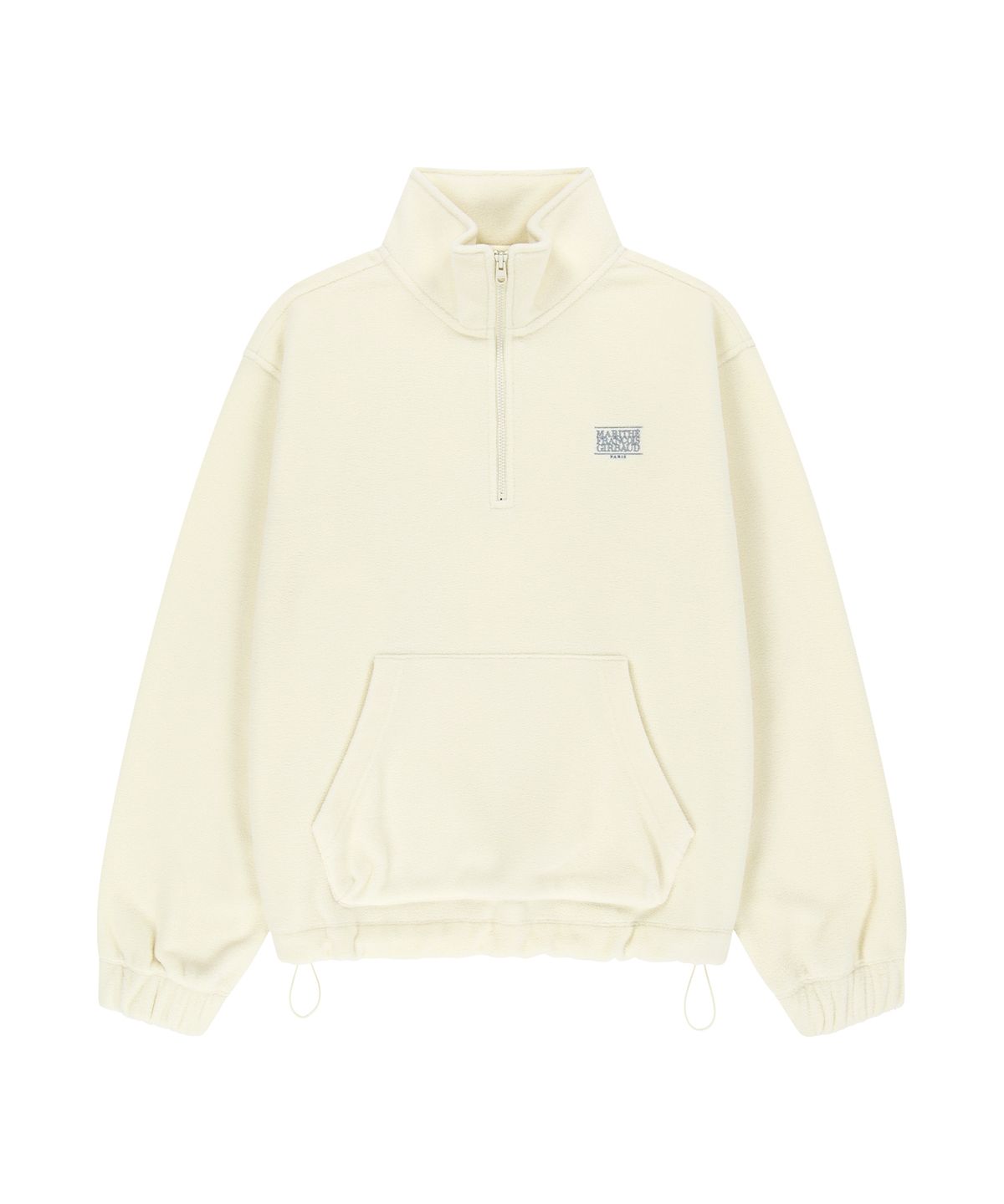 마리떼 프랑소와 저버(MARITHÉ + FRANҪOIS GIRBAUD) SMALL CLASSIC LOGO FLEECE ANORAK ivory