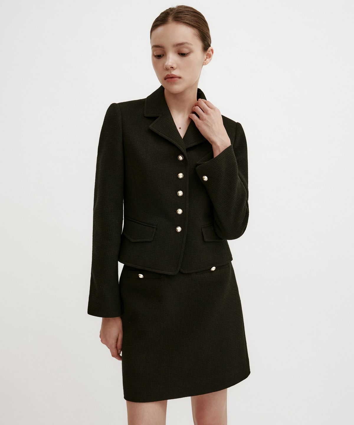토와브(TOWAV) AYLA TWEED MINI SKIRT