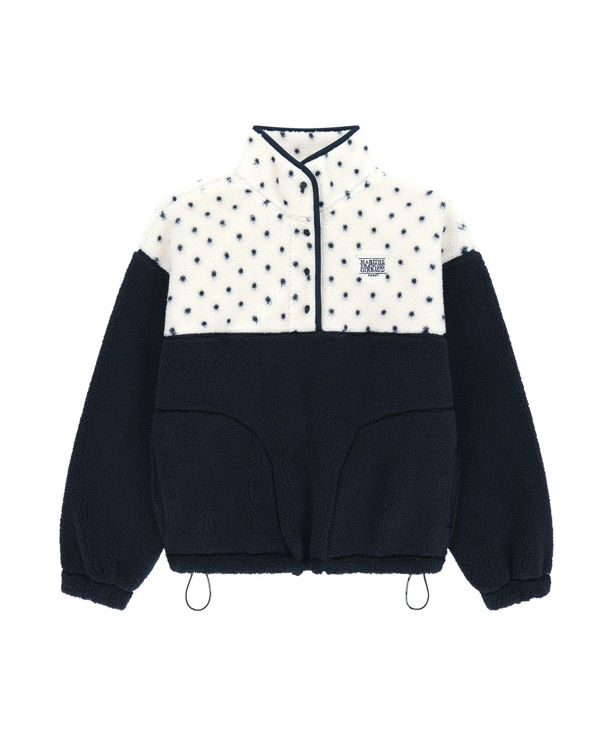 마리떼 프랑소와 저버(MARITHÉ + FRANҪOIS GIRBAUD) W DOODLE CLASSIC LOGO DUMBLE FLEECE ANORAK ivory