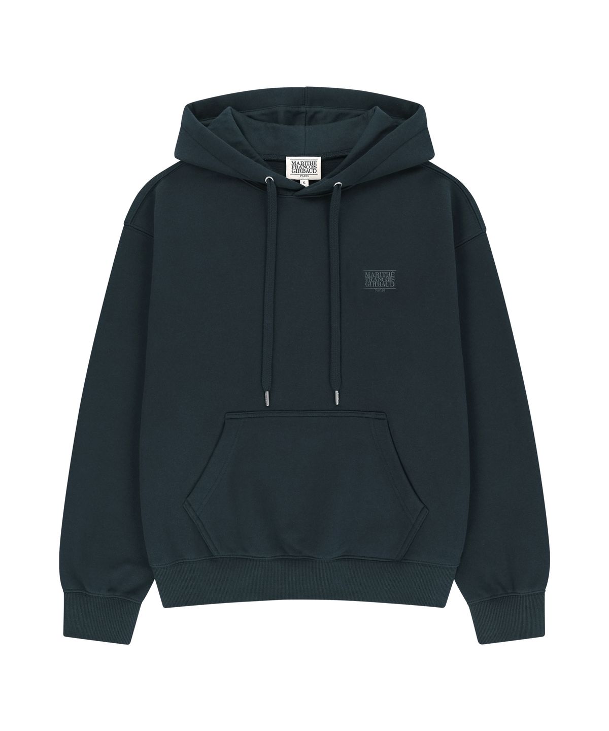 마리떼 프랑소와 저버(MARITHÉ + FRANҪOIS GIRBAUD) SMALL CLASSIC LOGO OVERSIZED HOODIE (BRUSHED) dark green