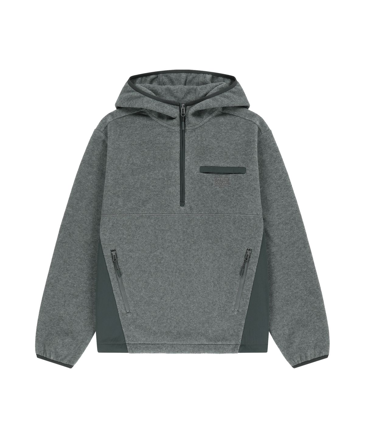 마리떼 프랑소와 저버(MARITHÉ + FRANҪOIS GIRBAUD) SMALL CLASSIC LOGO FLEECE HOODIE ANORAK heatehr charcoal